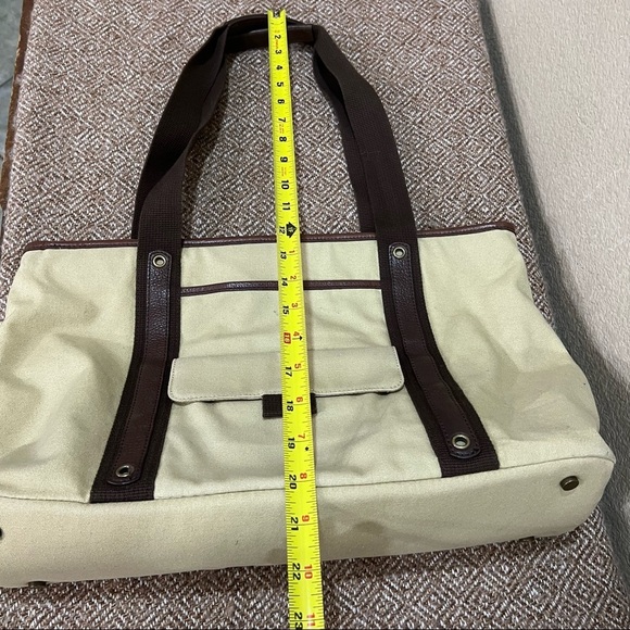 Eddie Bauer Cavas Tote Bag Large Carry On Bag 18W*20*H*6D Travel Airport Laptop - Picture 11 of 13